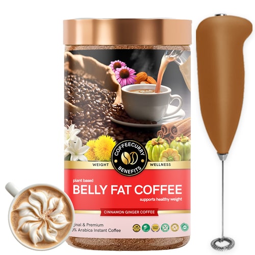 Belly Fat Coffee – Instant Coffee Powered with Herbs to help Burn Stubborn Belly Fat