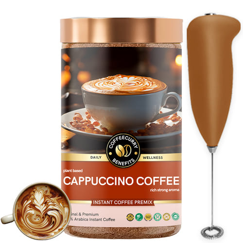 cold coffee cappuccino with frother 