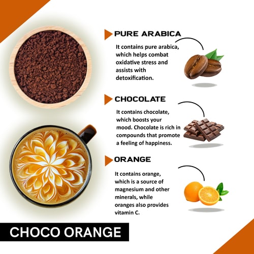 ingredients Choco Orange Instant Coffee Powder