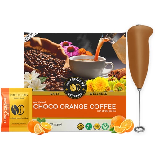 Choco Orange Instant Coffee Premix with frother