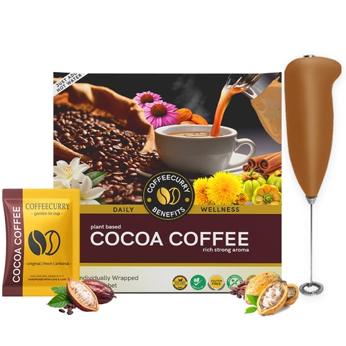 cocoa coffee with frother