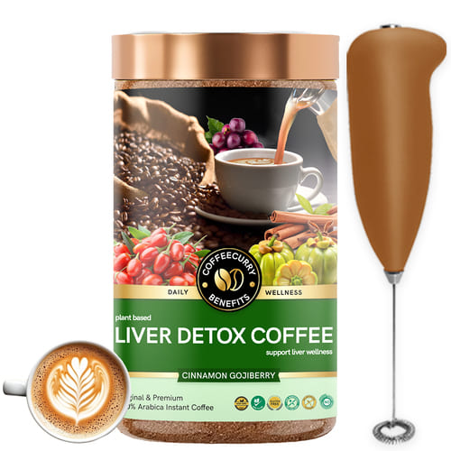 liver detox coffee with frother 