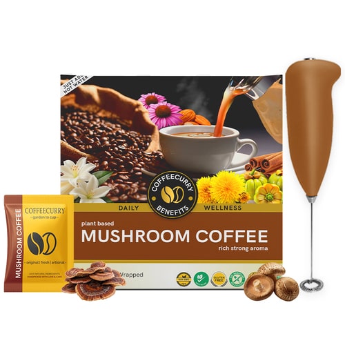 Mushroom Coffee Premix  with frother