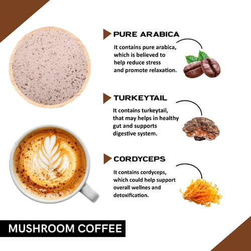 Ingredients used in Mushroom Coffee Premix 