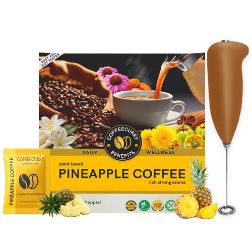 pineapple coffee premix with frother