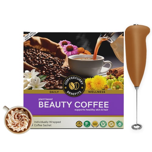 Beauty coffee premix for hair with frother